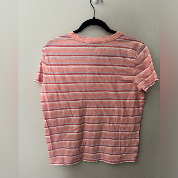 LOFT cotton short sleeve striped tee size medium casual summer wear - Picture 3 of 8